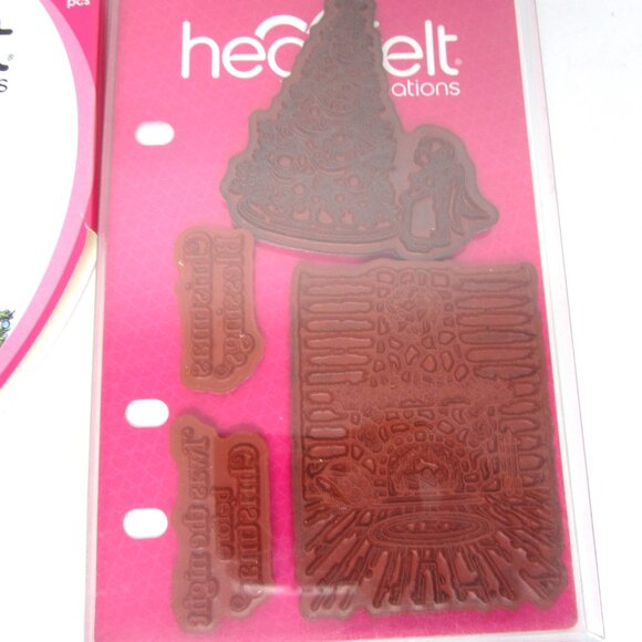 Heartfelt Creations Winter's Eve Cling Stamps Christmas Tree Angel Holiday - Picture 3 of 3